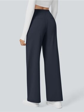 Halara Flex™ DayStretch High Waisted Pocket Straight Leg Work Pants in Navy